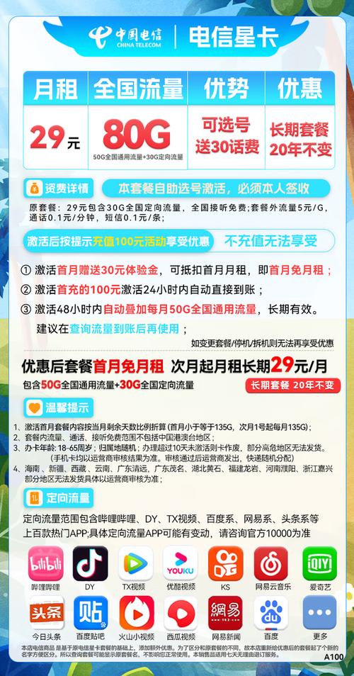 电信星卡哪个套餐流量多?