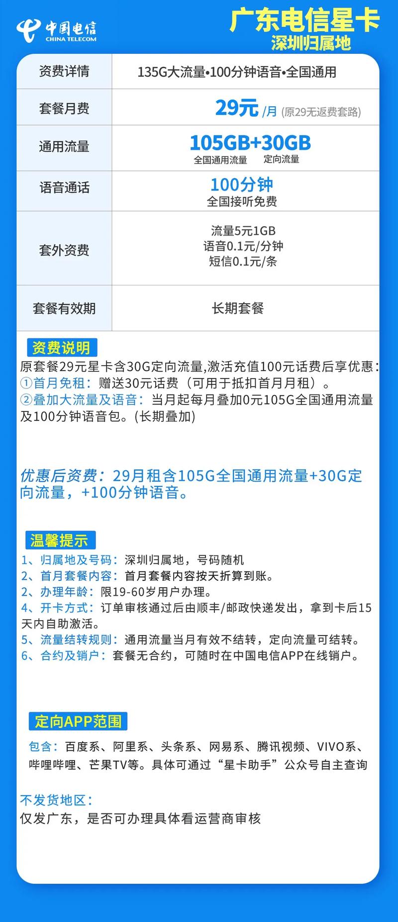 广东电信有哪些卡类套餐？
