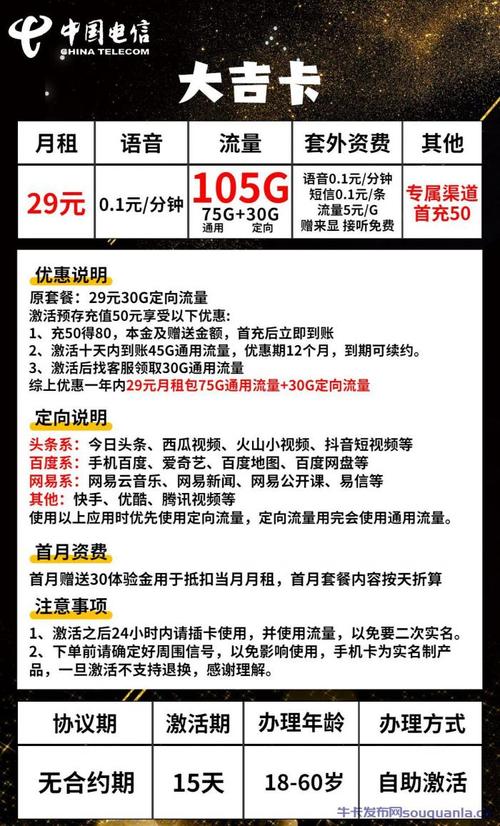 电信卡换新套餐有哪些？
