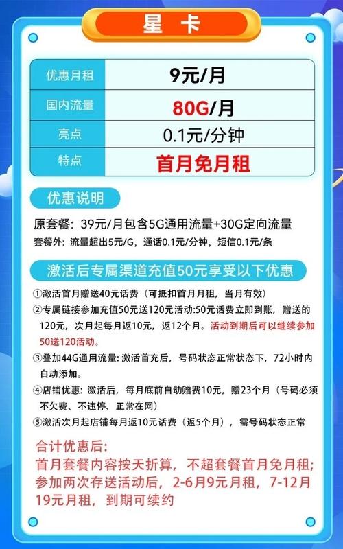 电信孤星卡套餐有哪些？