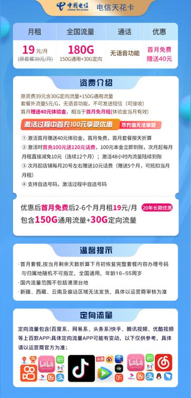电信花卡推荐哪个套餐好?