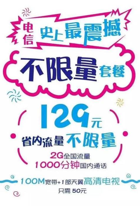 电信卡哪个套餐不限流量?